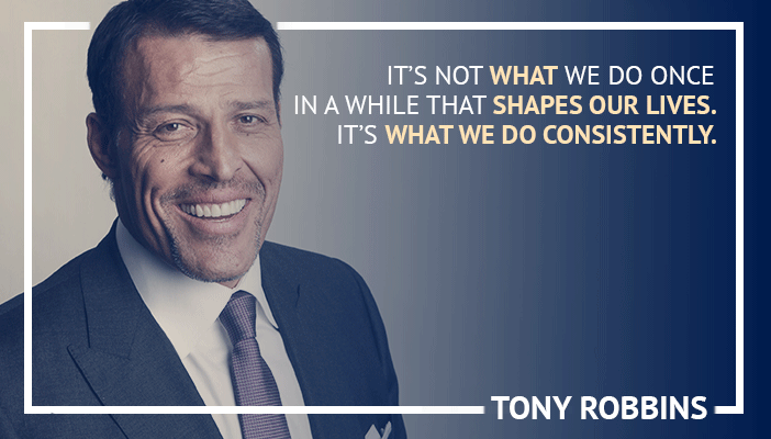 Citações comerciais inspiradoras de Tony Robbins