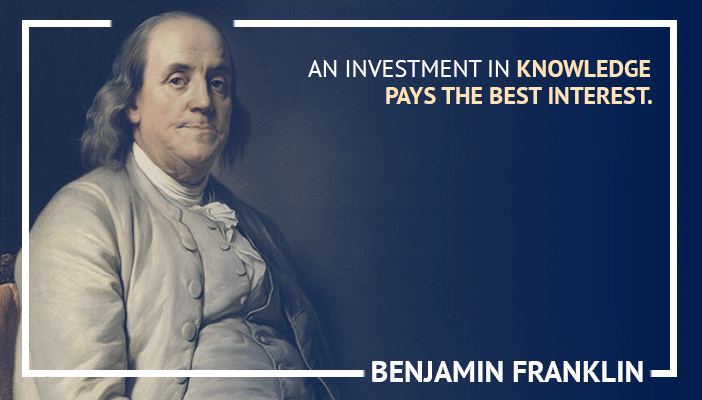 Citações comerciais inspiradoras de Benjamin Franklin